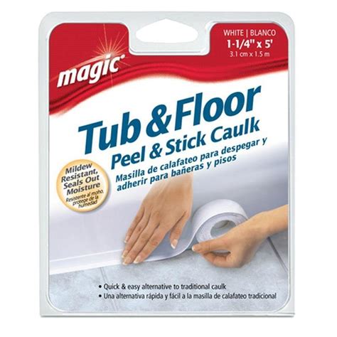 Get professional-quality caulking results at home with the magic peeling tub caulk strip.